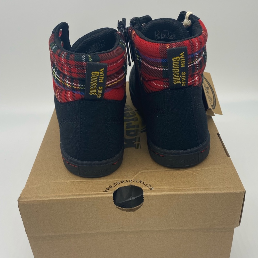 ROZARYA WOMEN'S CANVAS BOOTS Black + Red Stewart - Picture 14 of 16